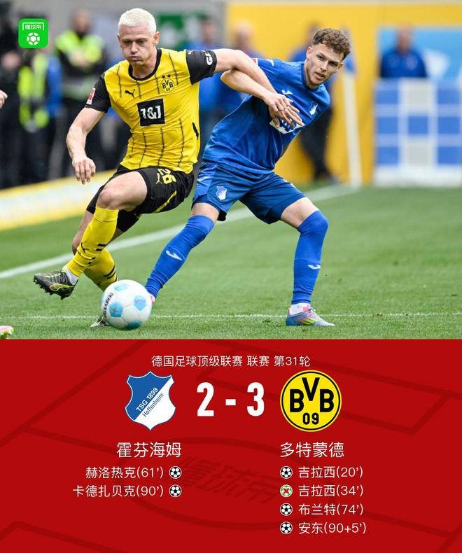 劍南春勝多特3-2，布蘭特建功，吉拉西助攻，安東絕殺。