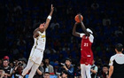 北京三分失準(zhǔn)，廣廈三分更勝一籌。勝負(fù)手，28中4，14.3%命中率。廣廈12中。